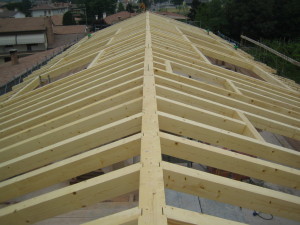 Tetto in legno con tavelle nuova costruzione civile zanella costruzioni edili montebelluna treviso